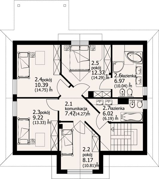 Poddasze projektu Brzostek dw-01