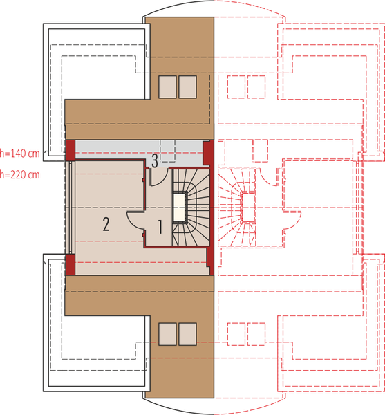 Poddasze II projektu Błażej G2 (bliźniak)