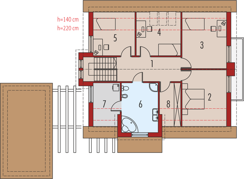 Poddasze projektu Jadwiga G1