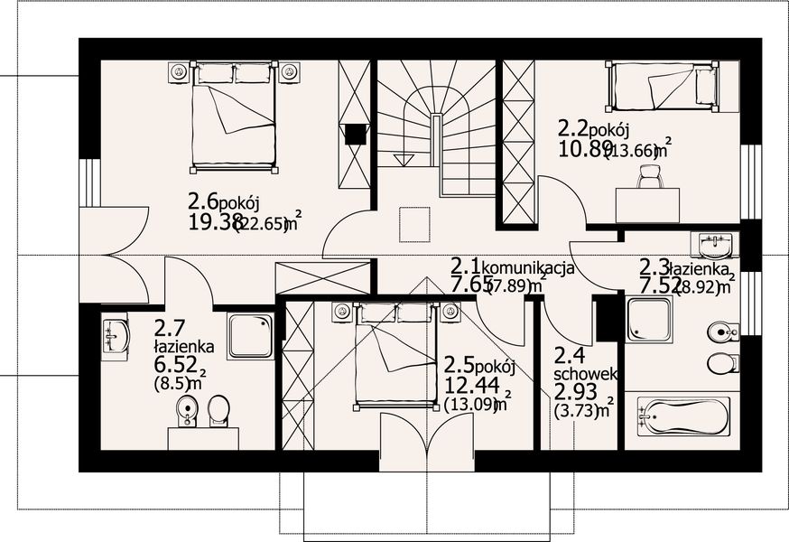 Poddasze projektu Chabrowo m1