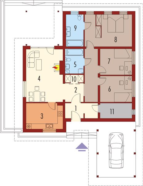 Parter projektu Grażka (z wiatą)