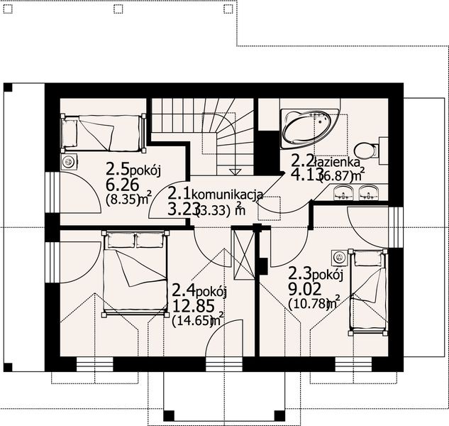 Poddasze projektu Gaik sudecki dw-01