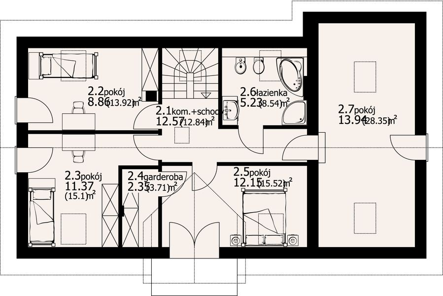 Poddasze projektu Działoszyce 5