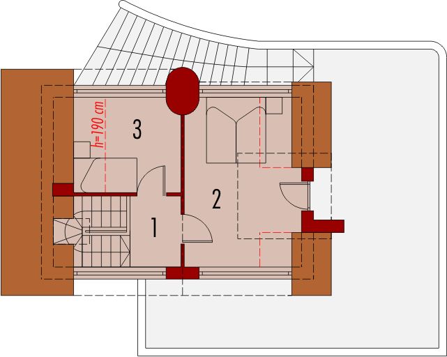 Poddasze projektu Fred (letniskowy)