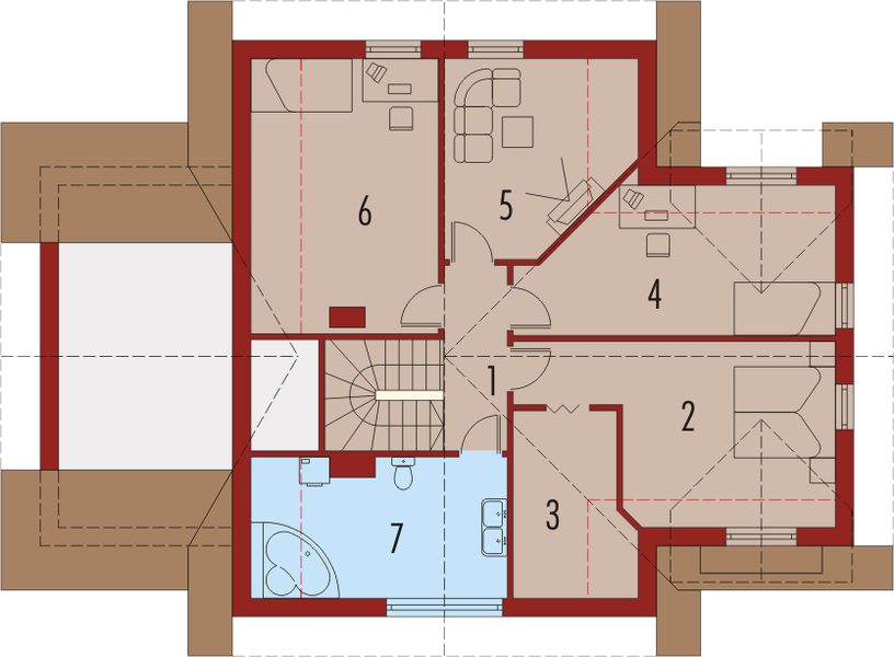 Poddasze projektu Helka G1