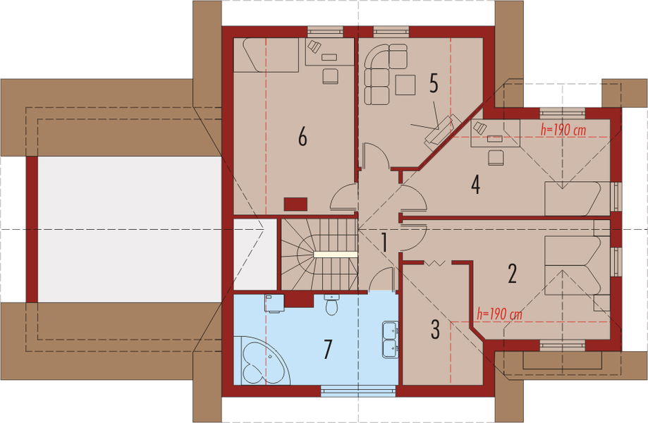 Poddasze projektu Helka G2
