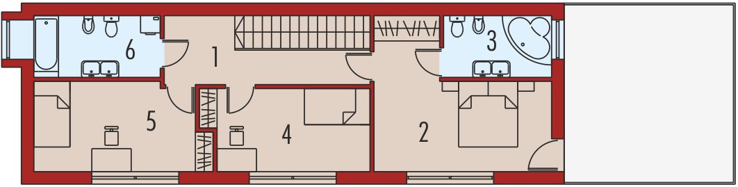 Piętro 1 projektu Horizon (z wiatą)