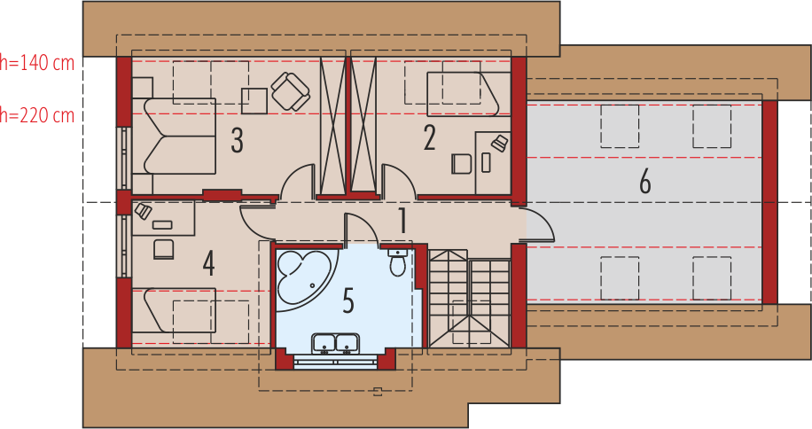 Poddasze projektu Iskierka G2
