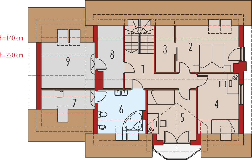 Poddasze projektu Jagienka G1