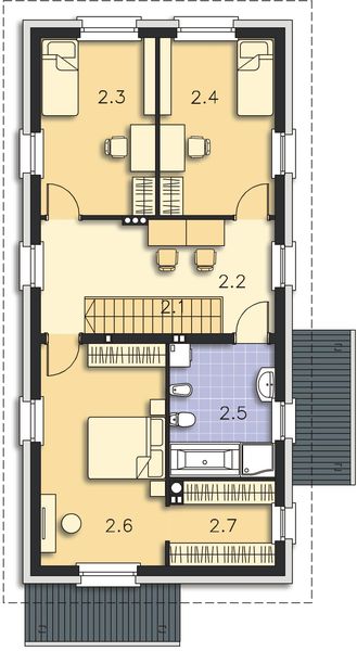 Piętro 1 projektu Brunico LMP345