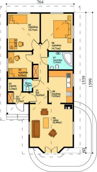 Parter projektu Justyna drewniany