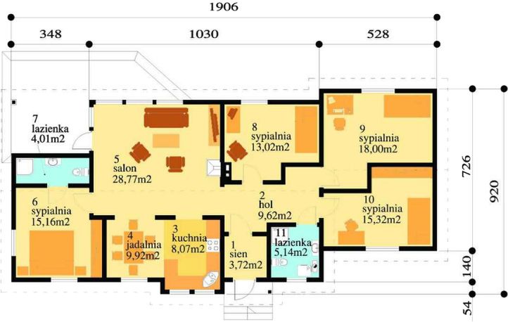 Parter projektu Aniela drewniany