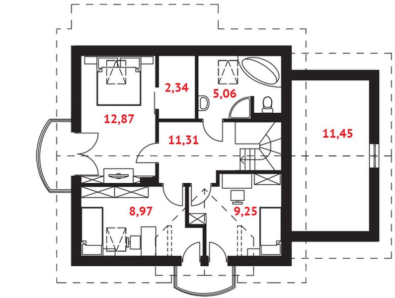 Poddasze projektu Minorka