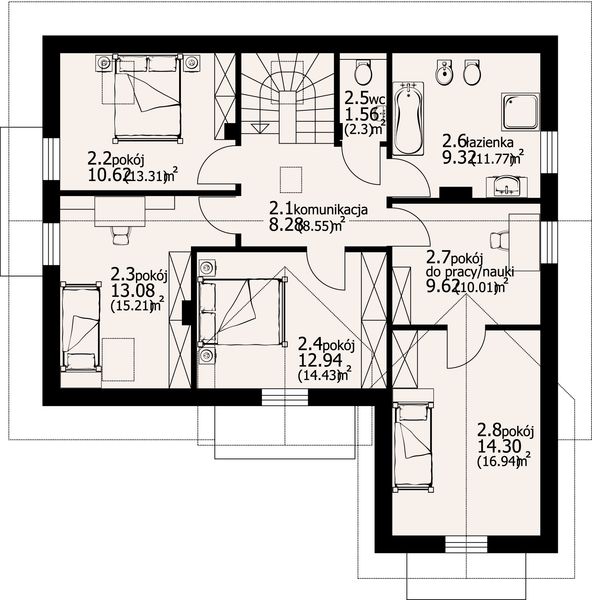Poddasze projektu Miłocin 3