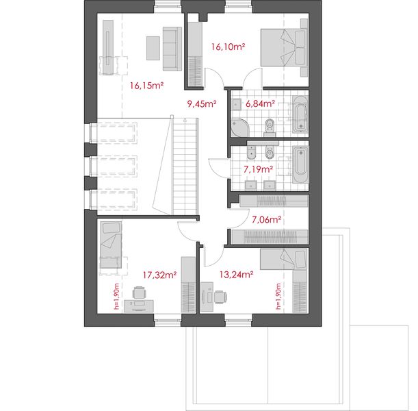 Poddasze projektu Gdynia
