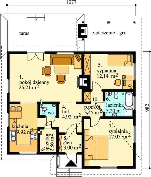 Parter projektu 86 drewniany