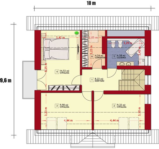 Poddasze projektu Dom w Pensylwanii 1