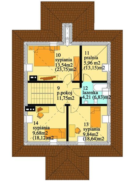 Poddasze projektu Ula drewniany