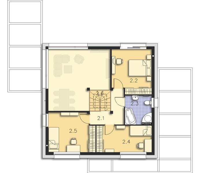 Piętro 1 projektu Koge DCP402