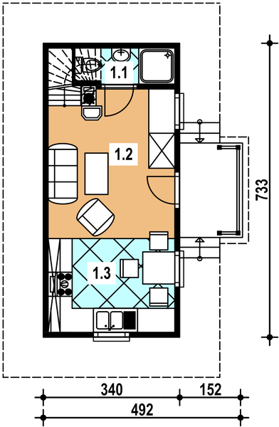 Parter projektu LEG-1 Dom polna szkieletowy