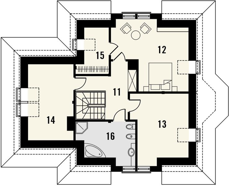 Poddasze projektu Mokka 2