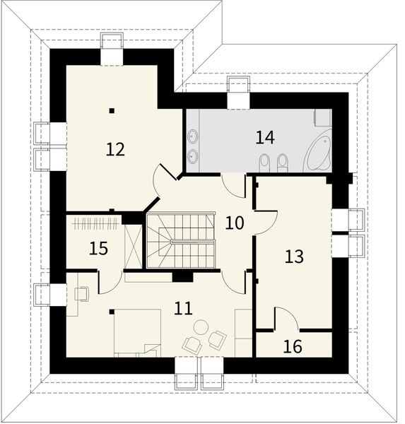 Poddasze projektu Malaga 2