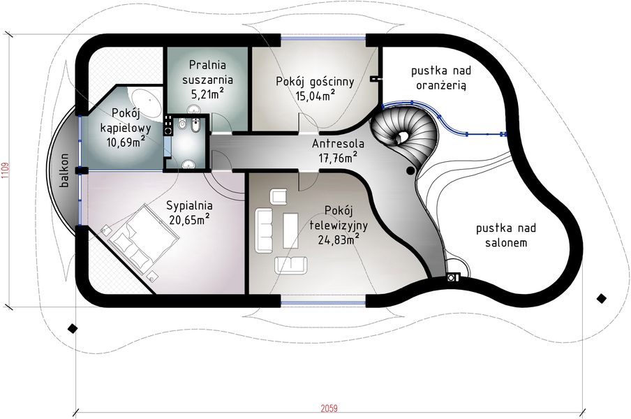 Poddasze projektu Floro