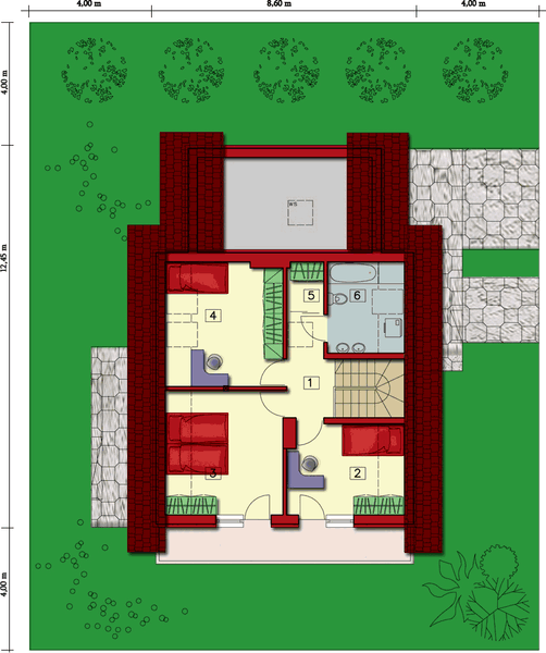 Poddasze projektu Różany Stok 59