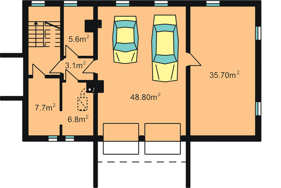 Piwnica projektu D2-2.12a dwurodzinny