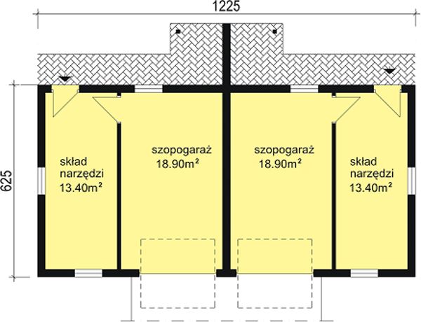 Parter projektu BGR-01 Budynek gospodarczy