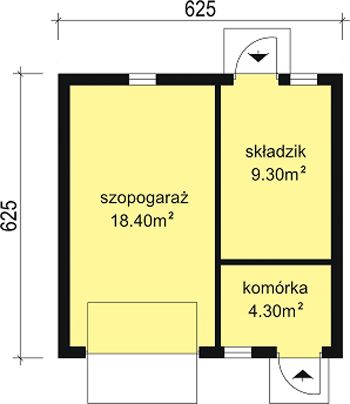 Parter projektu BGR-04 Budynek gospodarczy