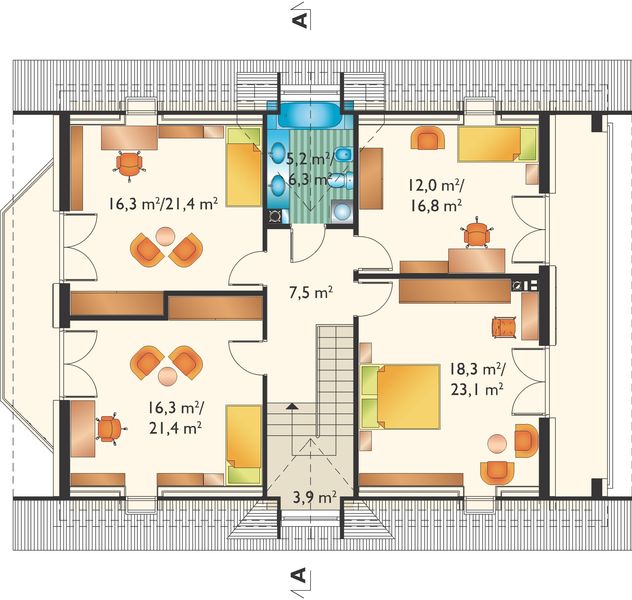 Poddasze projektu Saba (1500)