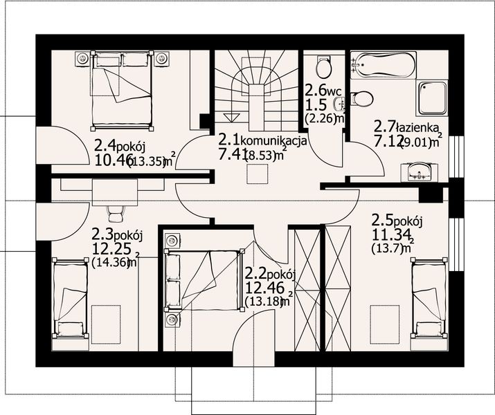 Poddasze projektu Miłocin
