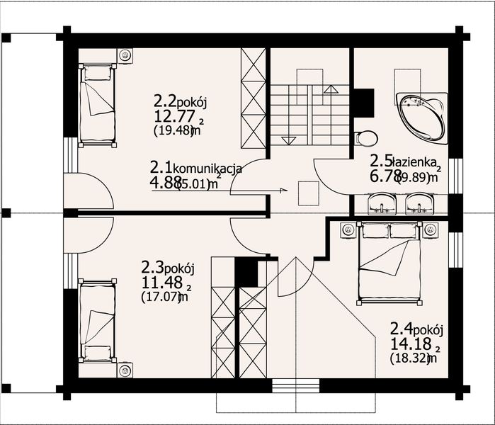 Poddasze projektu Osiek dw 95