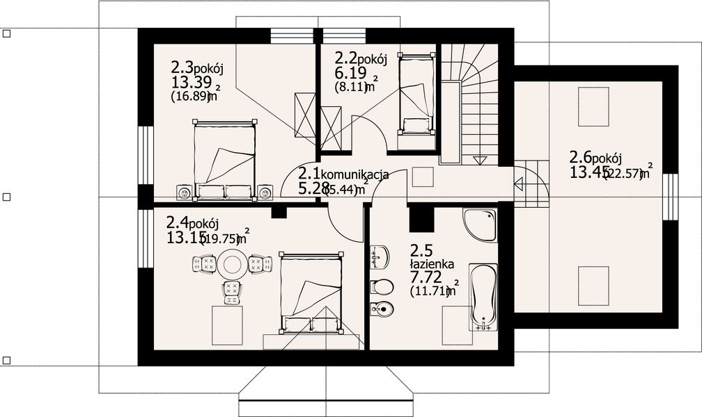 Poddasze projektu Cisna 15g
