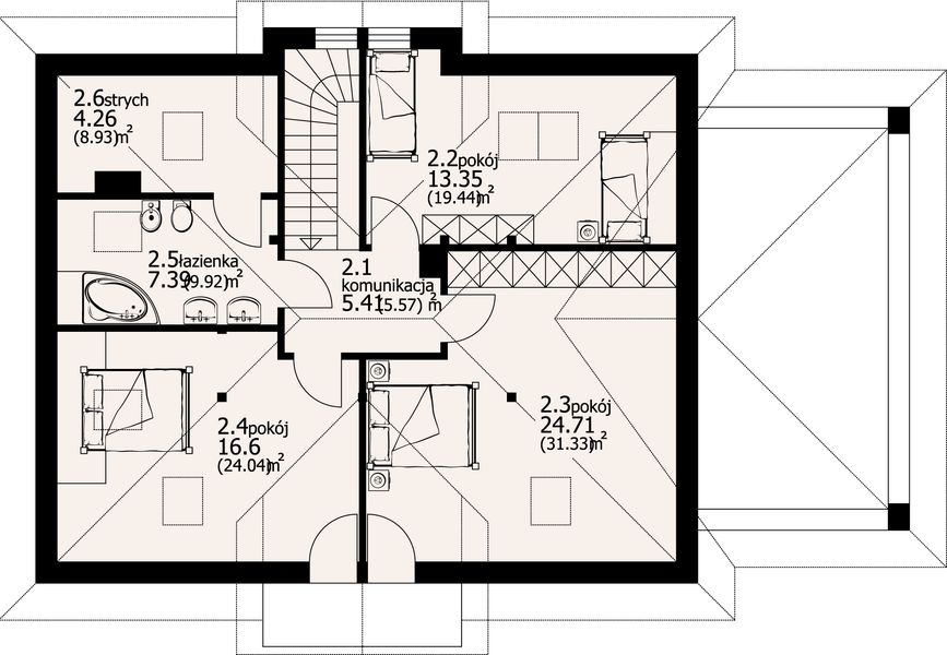 Poddasze projektu Antonin p 31