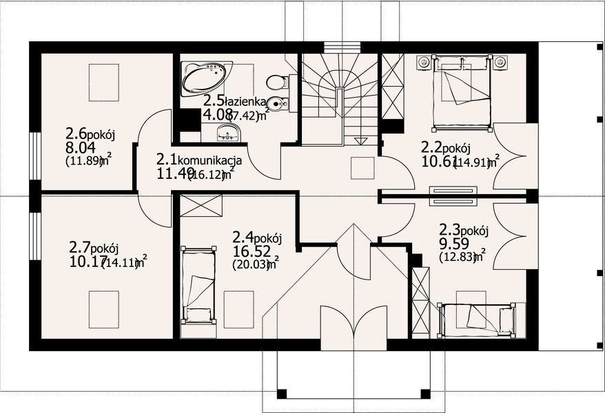 Poddasze projektu Milicz 51 dws