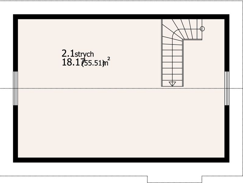 Poddasze projektu Garaż gds 2-04