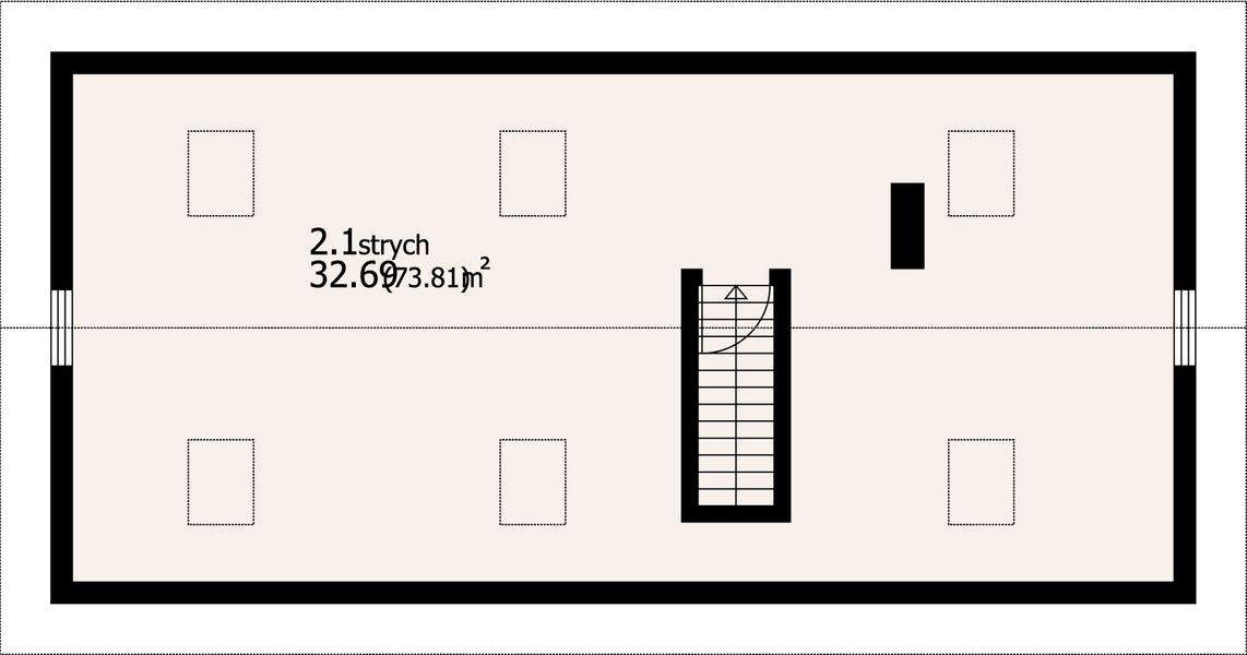 Poddasze projektu Garaż gds 2 gkk