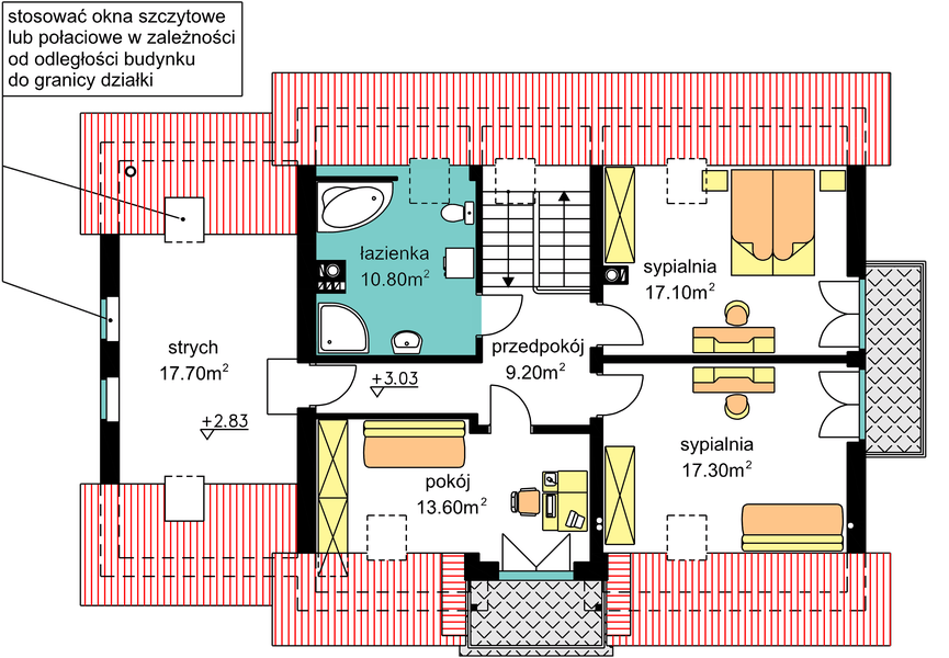 Poddasze projektu BW-46 wariant