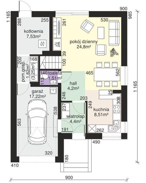 Parter projektu Dom przy Amarantowej
