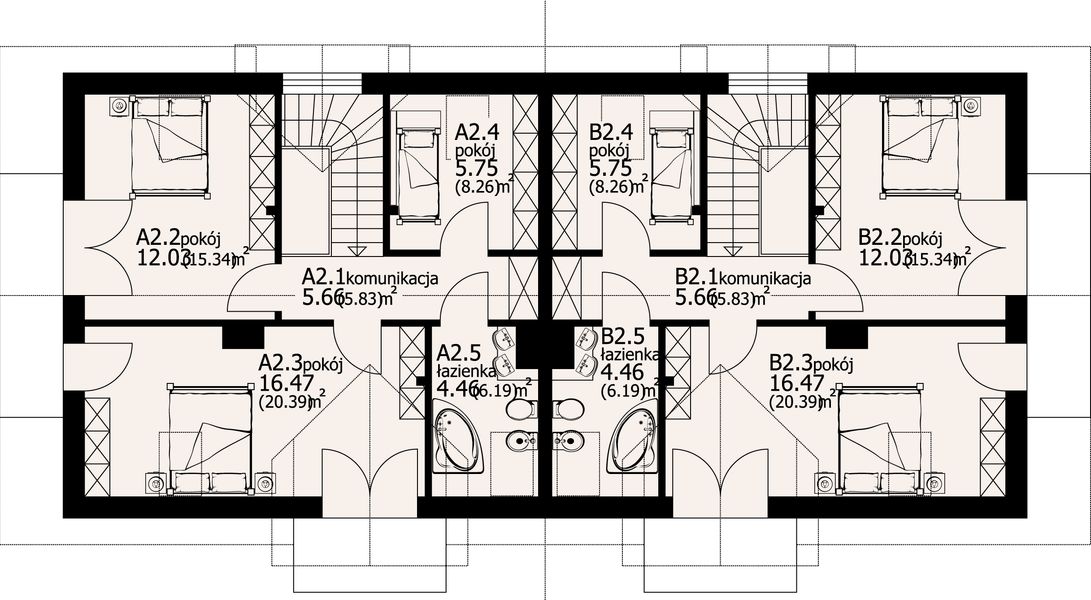 Poddasze projektu Gilowo 9 ab