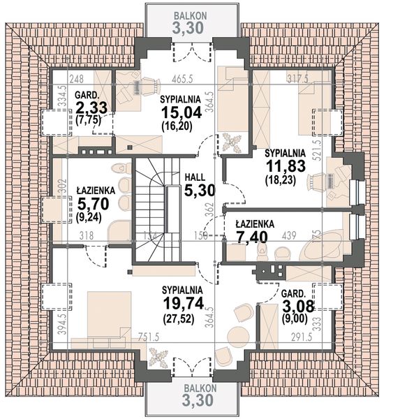 Poddasze projektu Faun N