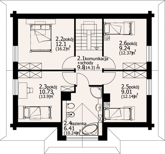 Poddasze projektu Jurgów 15 dw