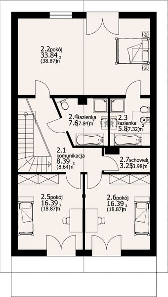 Poddasze projektu Wąsowo mg2