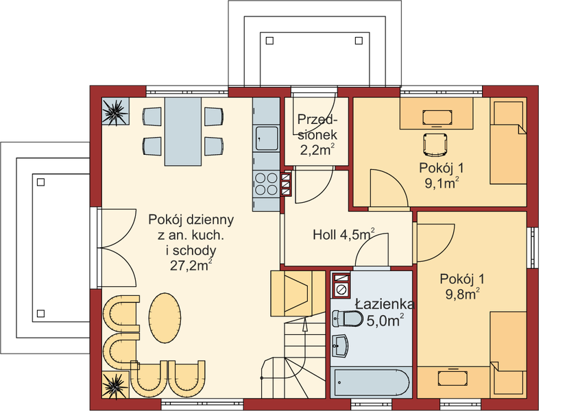 Parter projektu Domek Lipowy (020 DD)
