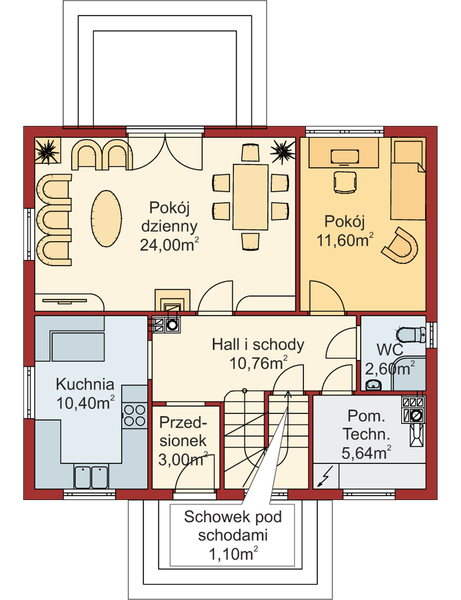 Parter projektu Domek Ciepły (012 SK V1)