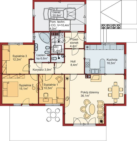 Parter projektu Domek Sosnowy (008 DE RM)