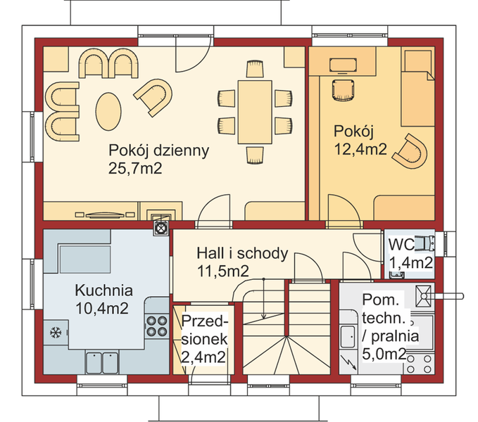 Parter projektu Domek Ciepły (012 ET)