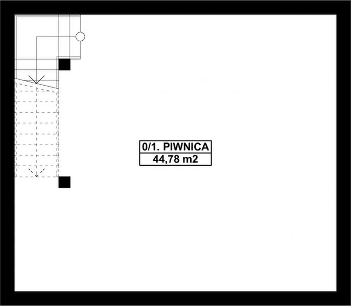 Piwnica projektu G257 - Budynek gospodarczy